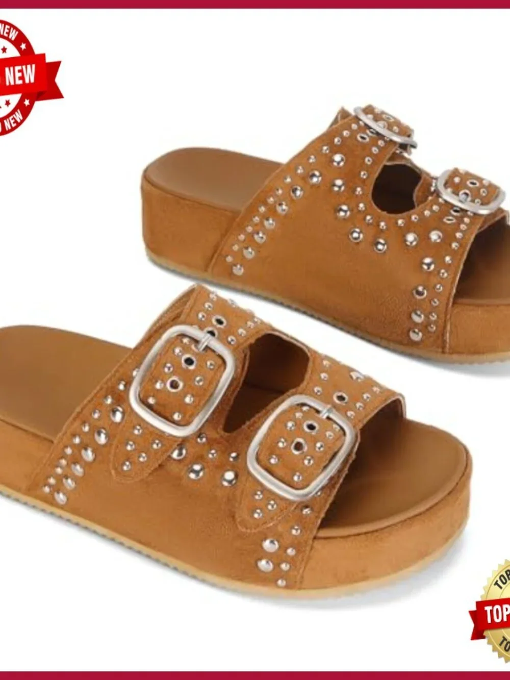 Platform Wedge Sandals with Adjustable Straps, Arch Support, Recycled Materials